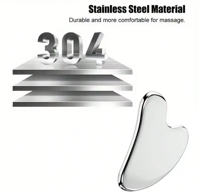 Stainless Steel Gua Sha Massager For Face, Neck, Body