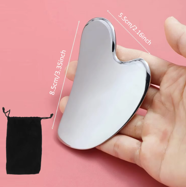 Stainless Steel Gua Sha Massager For Face, Neck, Body