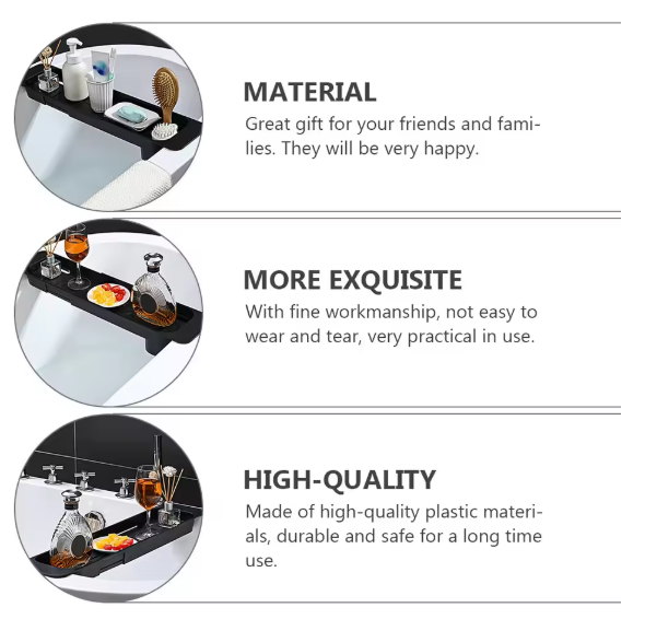 Extendable Bathtub Tray