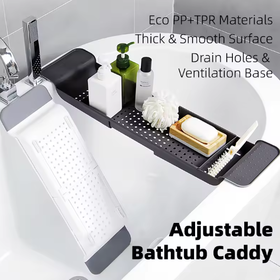 Extendable Bathtub Tray